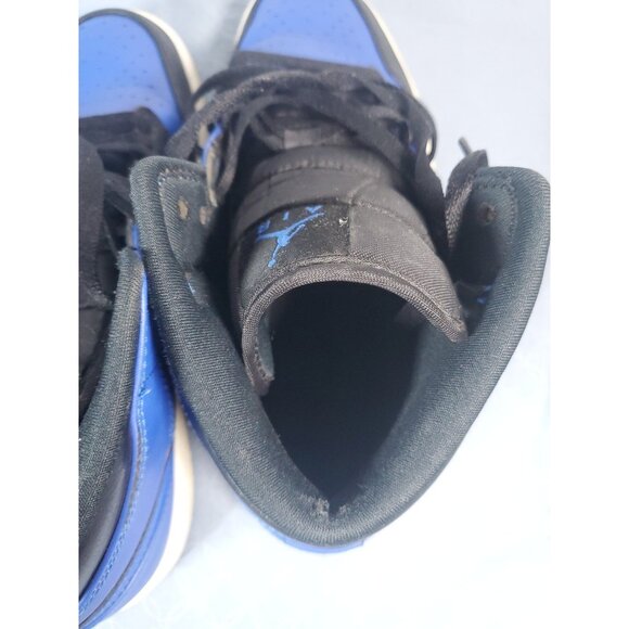 Nike 554724-077 Jordan 1 Mid Hyper Royal - Men's Size 9.5 - Picture 12 of 16